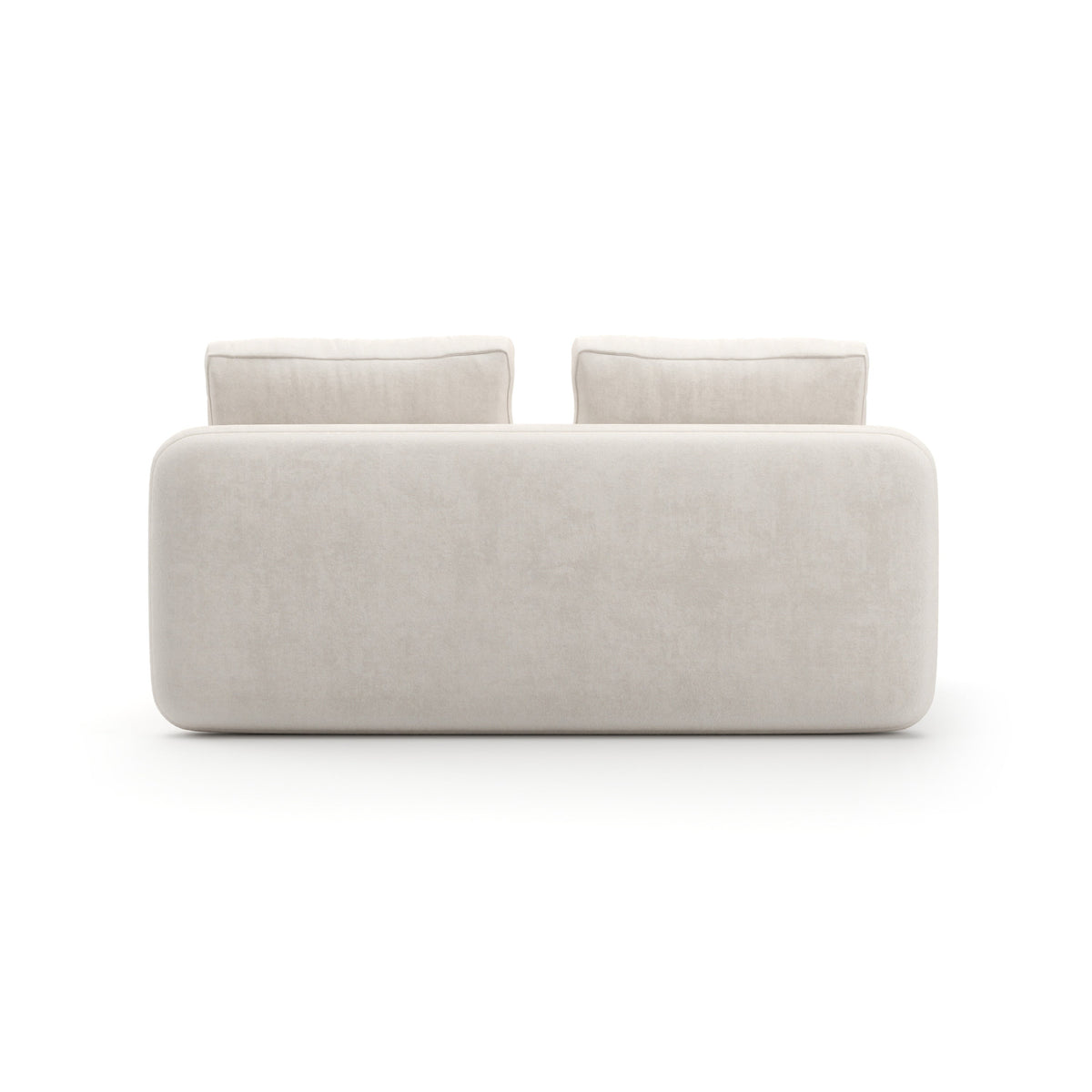 Overlap Armless Loveseat Ecru