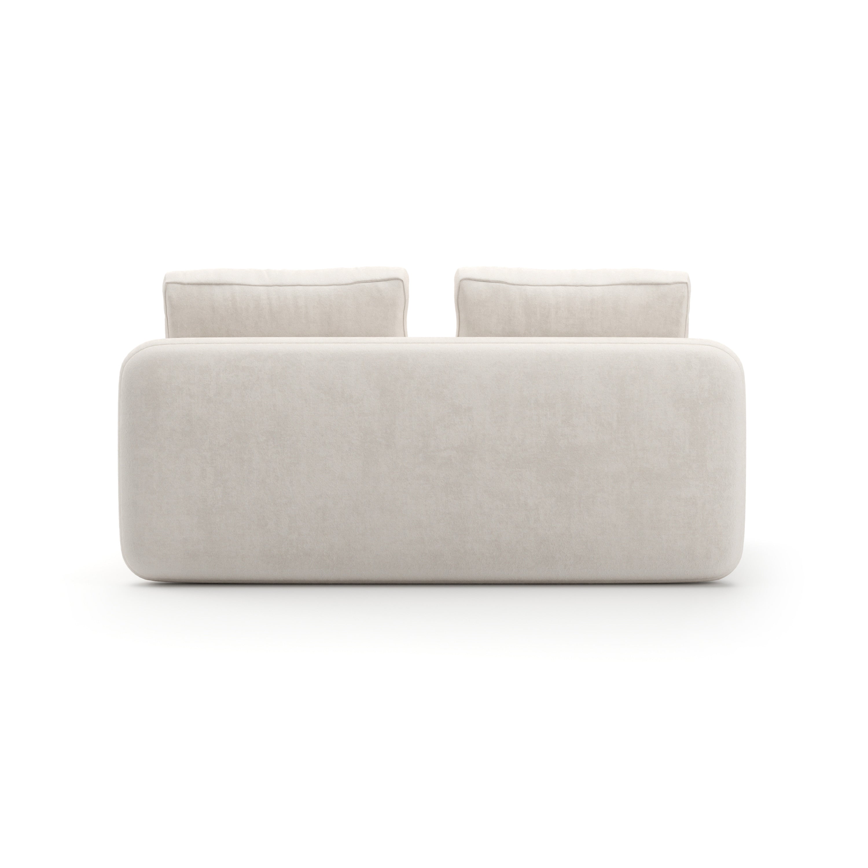 Overlap Armless Loveseat Ecru