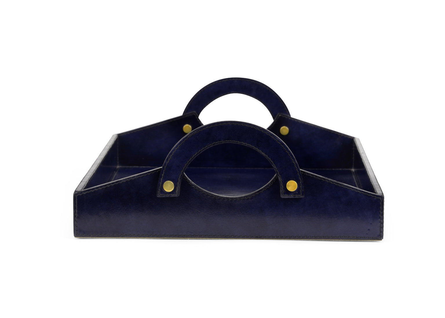 Leather Tray - Midnight Blue