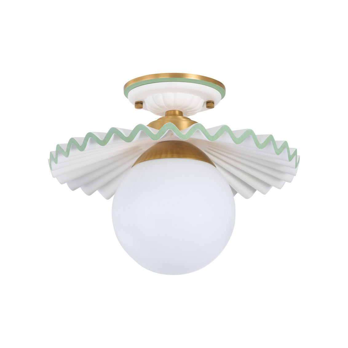 Fancy Ruffle Flushmount