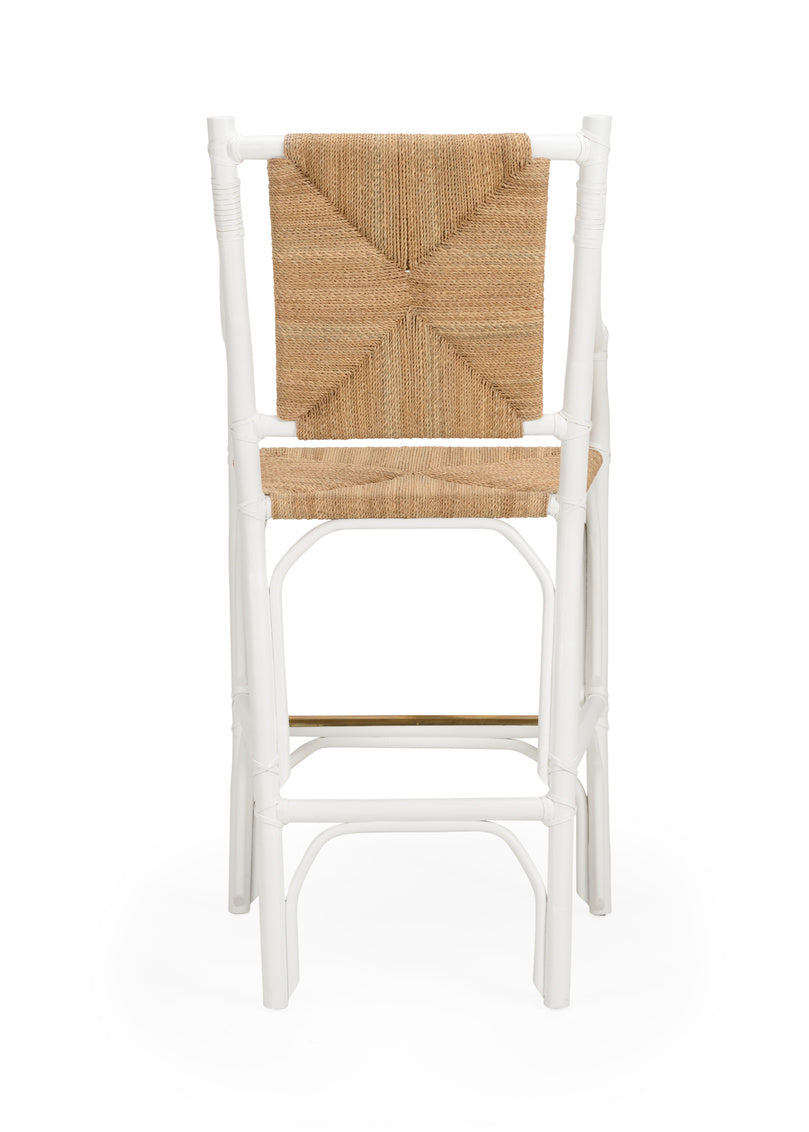 Mecklenburg Barstool - White in 48.5 / Rattan - Chelsea House
