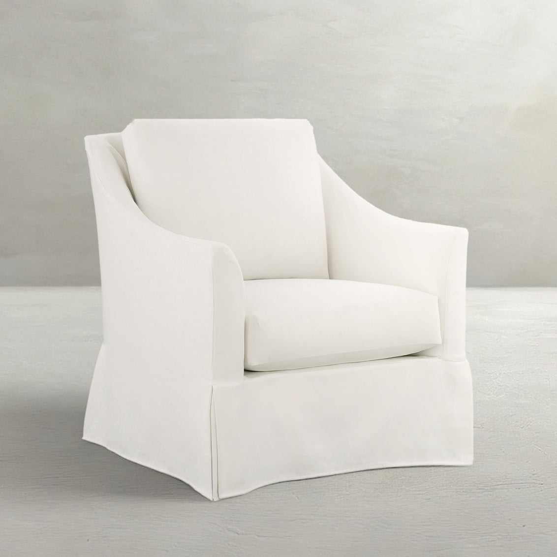 Baldwin Swivel Chair Slipcovered