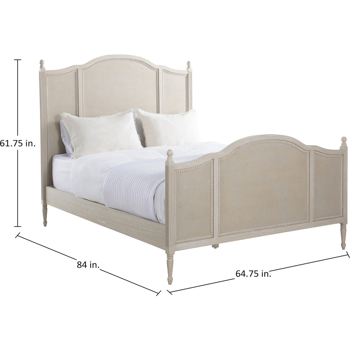 Caroline Queen Bed - White