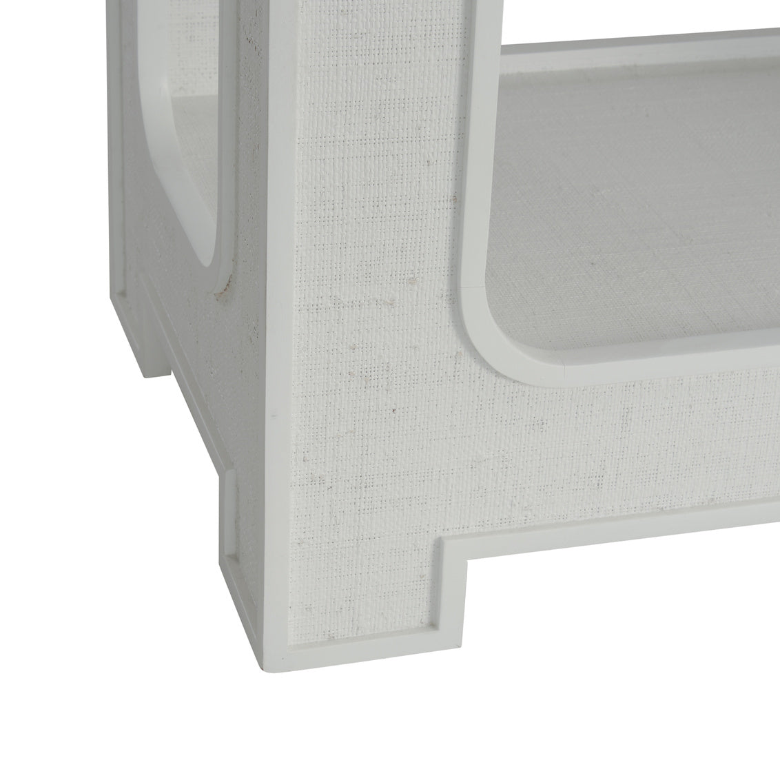 Yangon Console - White in 34.75h x 72w x 16d / Raffia - Chelsea House