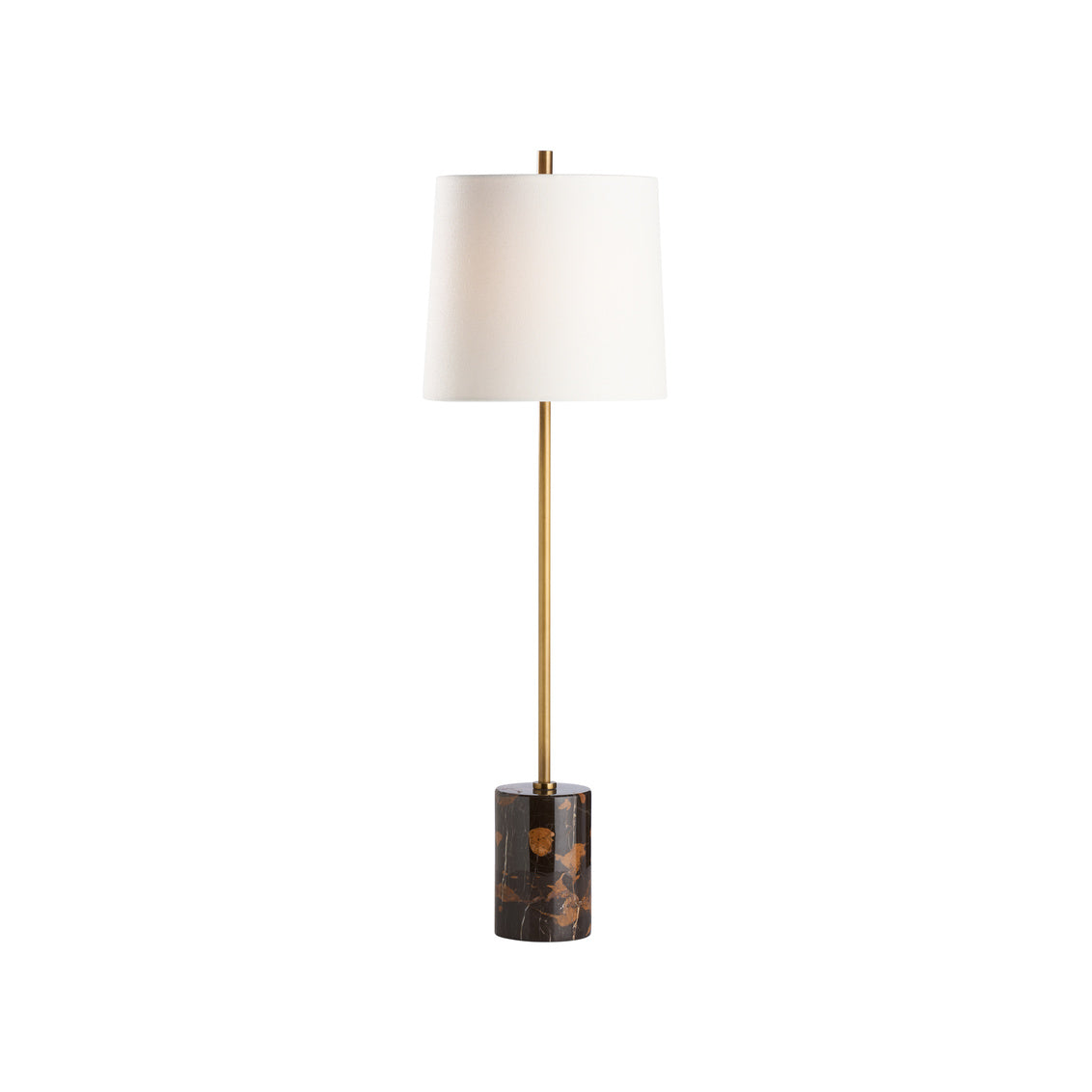 Lambeth Table Lamp-Brown Marble