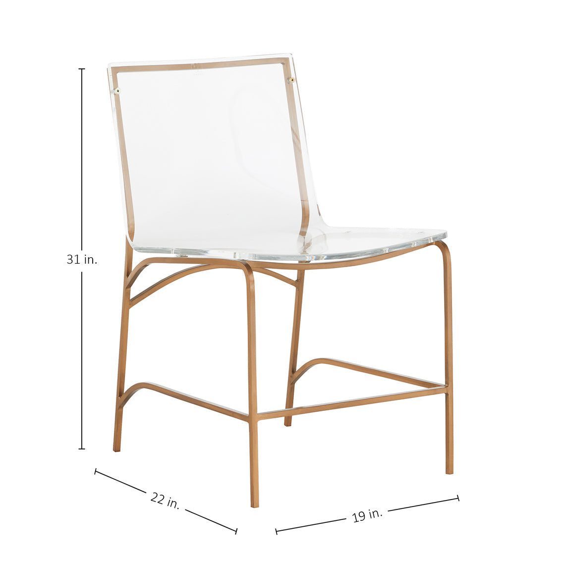 Penelope Dining Chair - Antique Gold
