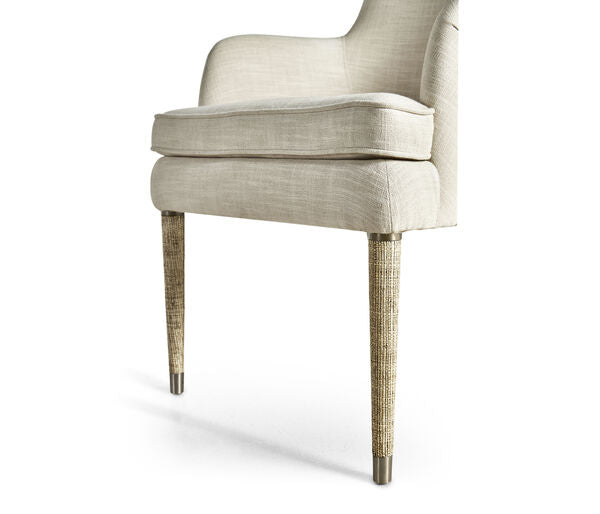 Shoal Linen & Grasscloth Host Chair
