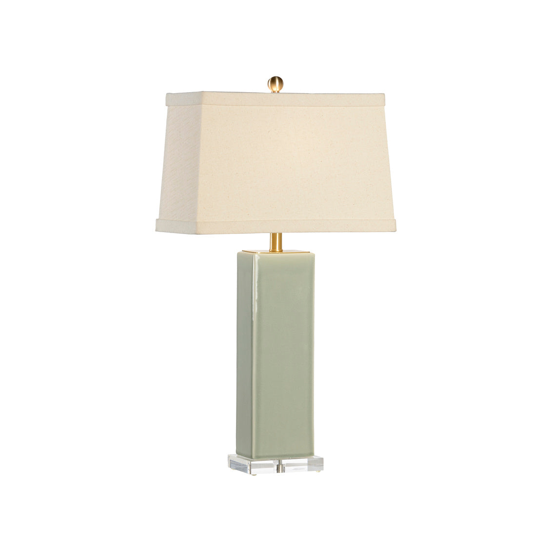 Becker Vase Lamp - Green in 30.5 / Ceramic/Porcelain - Chelsea House