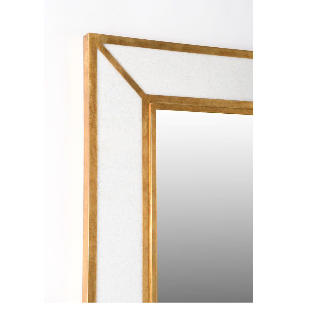 Madison Marbleized Mirror - Brass in 46.5 / Metal - Chelsea House