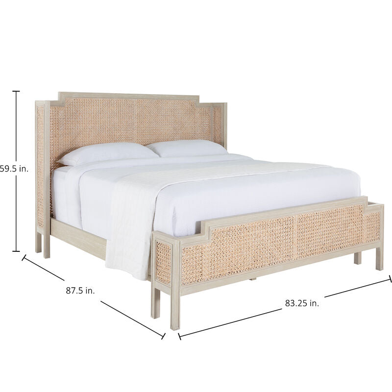 Camille King Bed - White