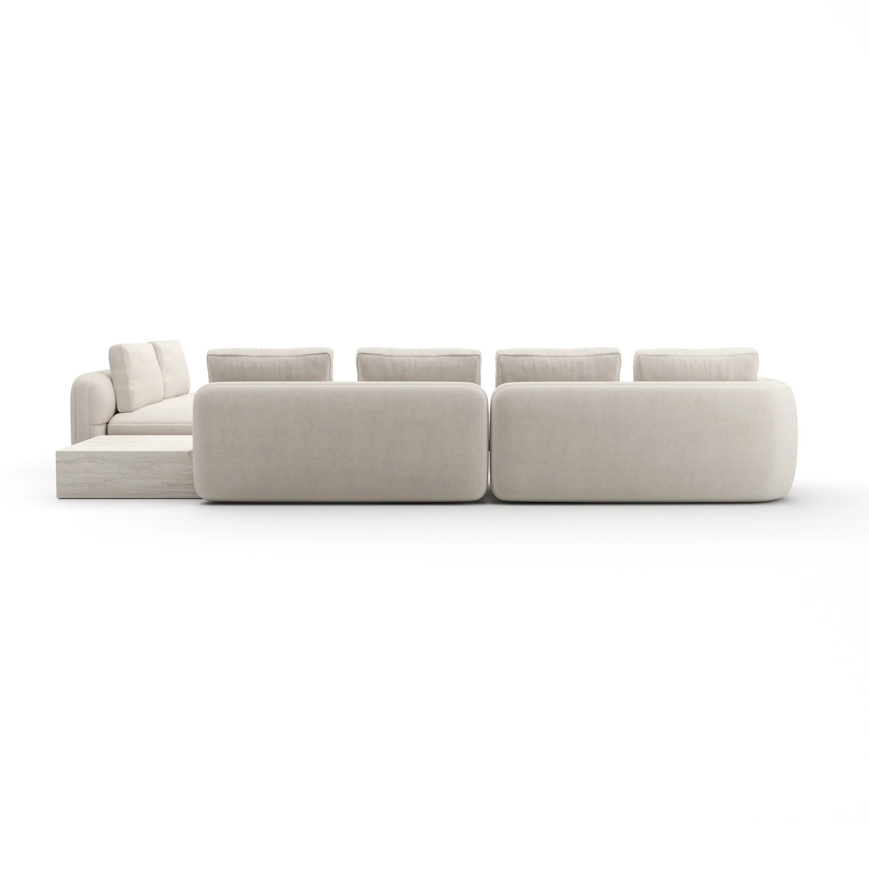 Overlap L Bumper Sectional Ecru – Sectionals by Caracole | Sutter & Vale