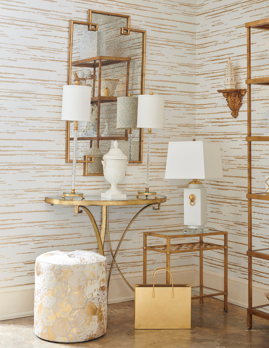 Cain Console - Gold in 33 / Metal - Chelsea House