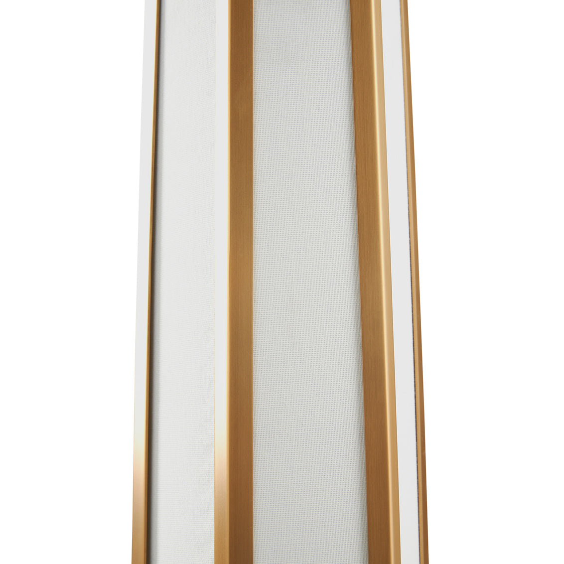 Caroline Floor Lamp in Cream/Antique Brass / Fabric - Chelsea House