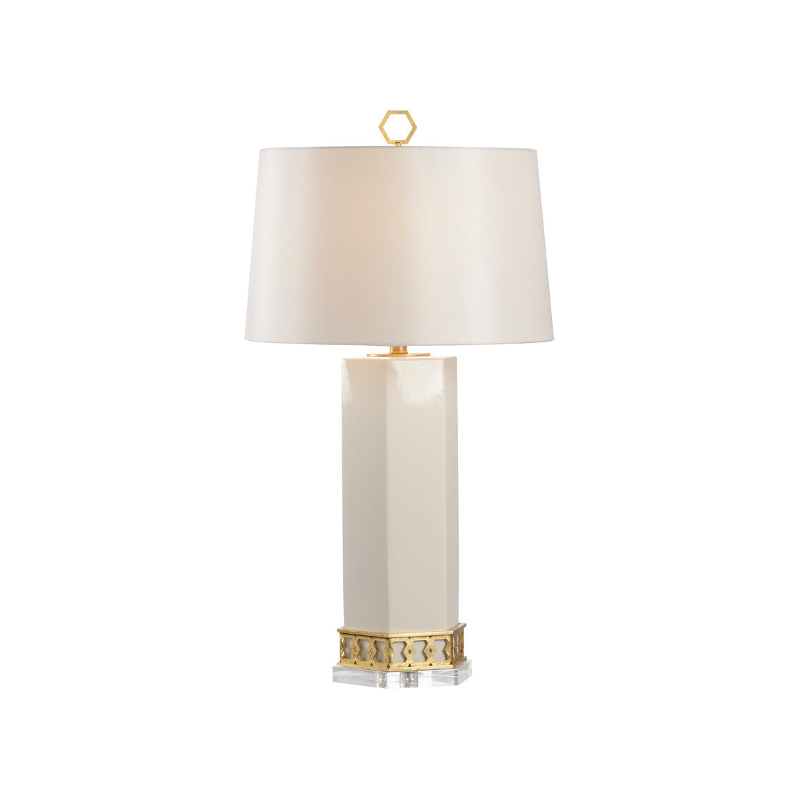Miriam Table Lamp - White in 33 / Ceramic/Porcelain - Chelsea House