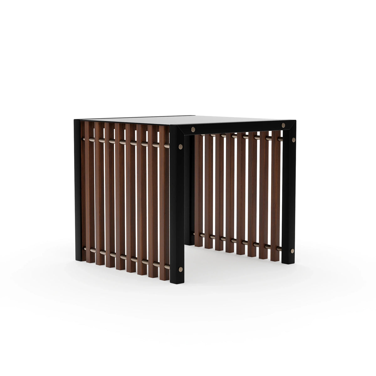 Pinstripe Dark End Table