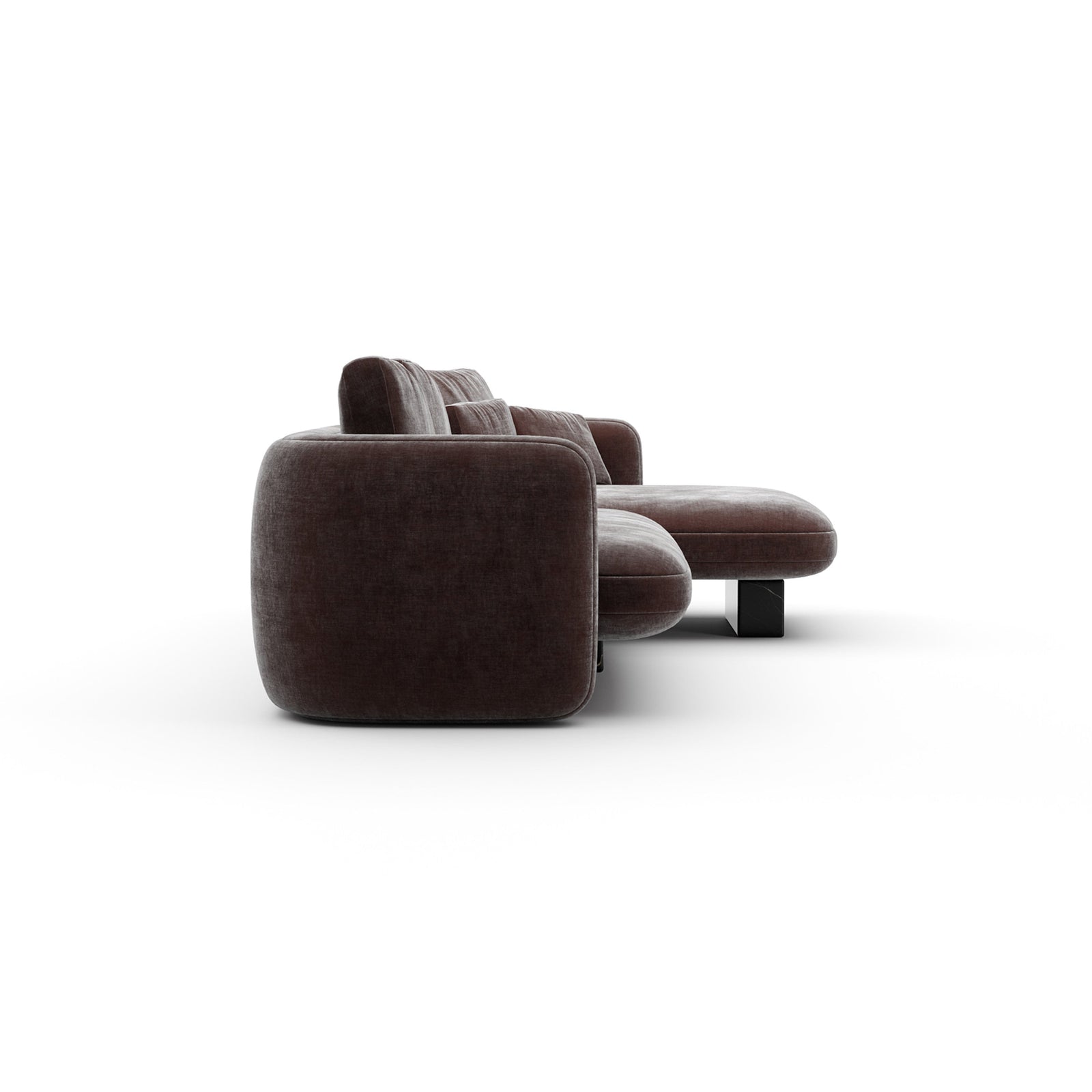 Overlap Right Chaise Sec Small Dk Taupe