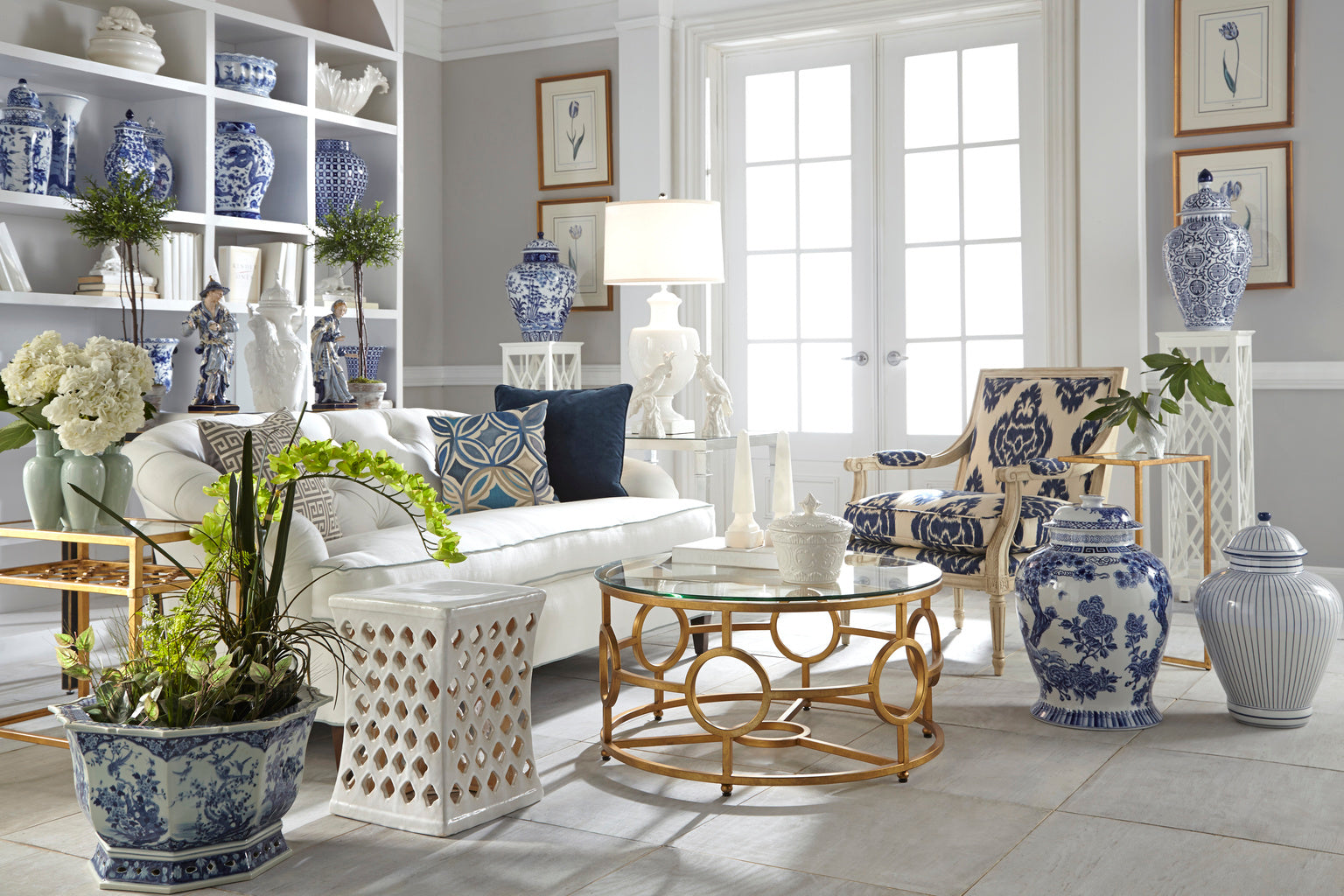 Greenwich Ceramic Lamp in 34 / Ceramic/Porcelain - Chelsea House