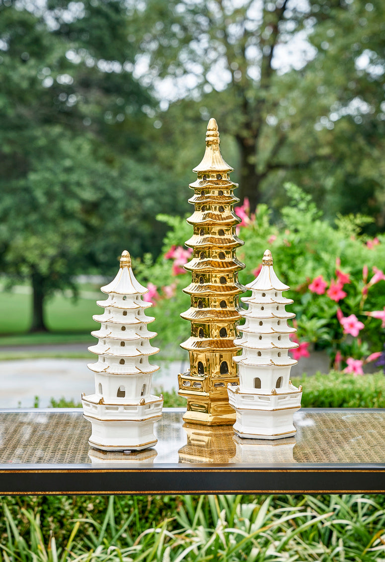 Small Pagoda - Cream in 11 / Ceramic/Porcelain - Chelsea House
