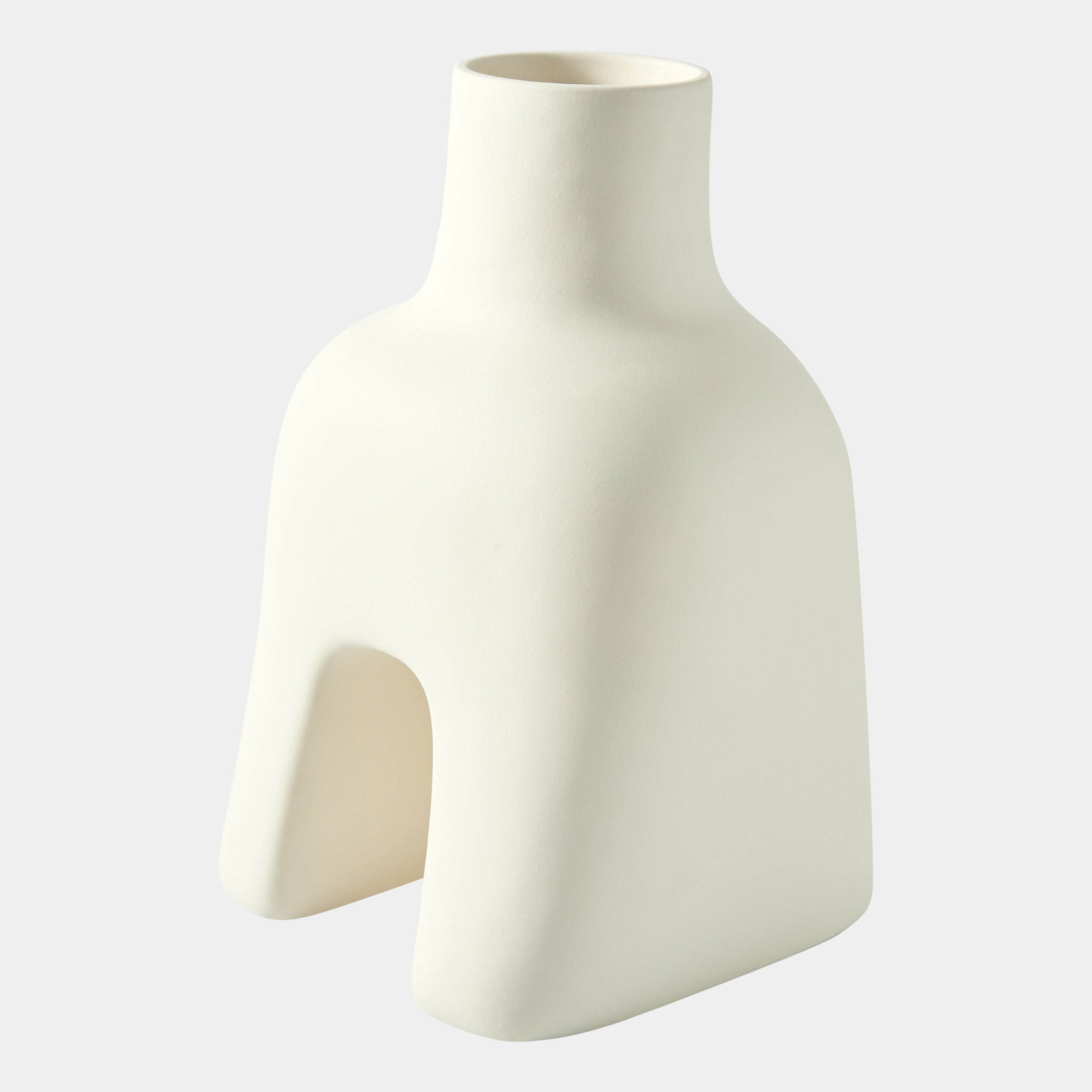 Adama Vase-White-Squat