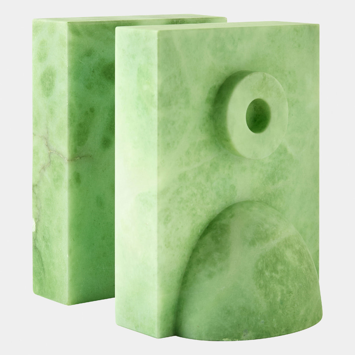 Barakoa Bookends-Alabaster-Lime