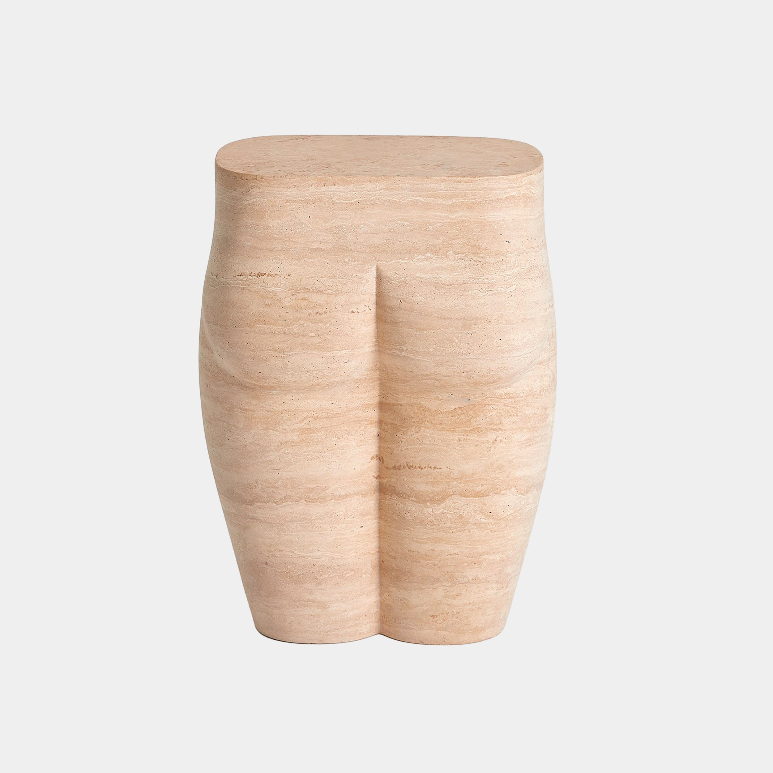L'Homme Stool-Travertine