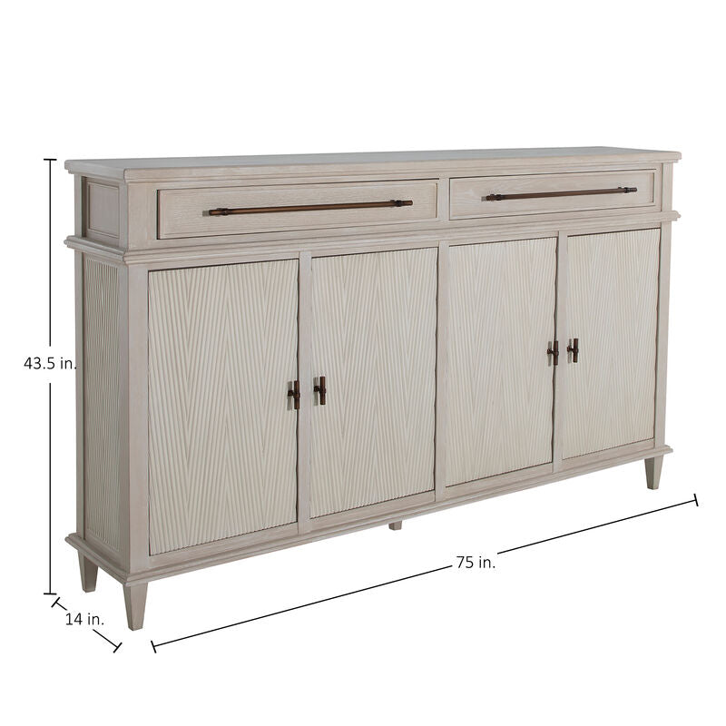 Isaac Long Cabinet - White