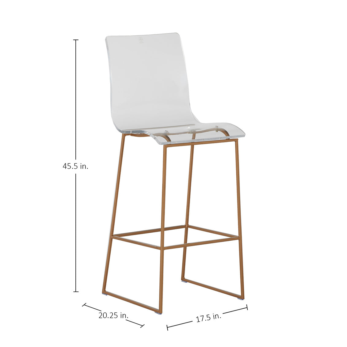 King 30.25' Bar Height Stool - Gold