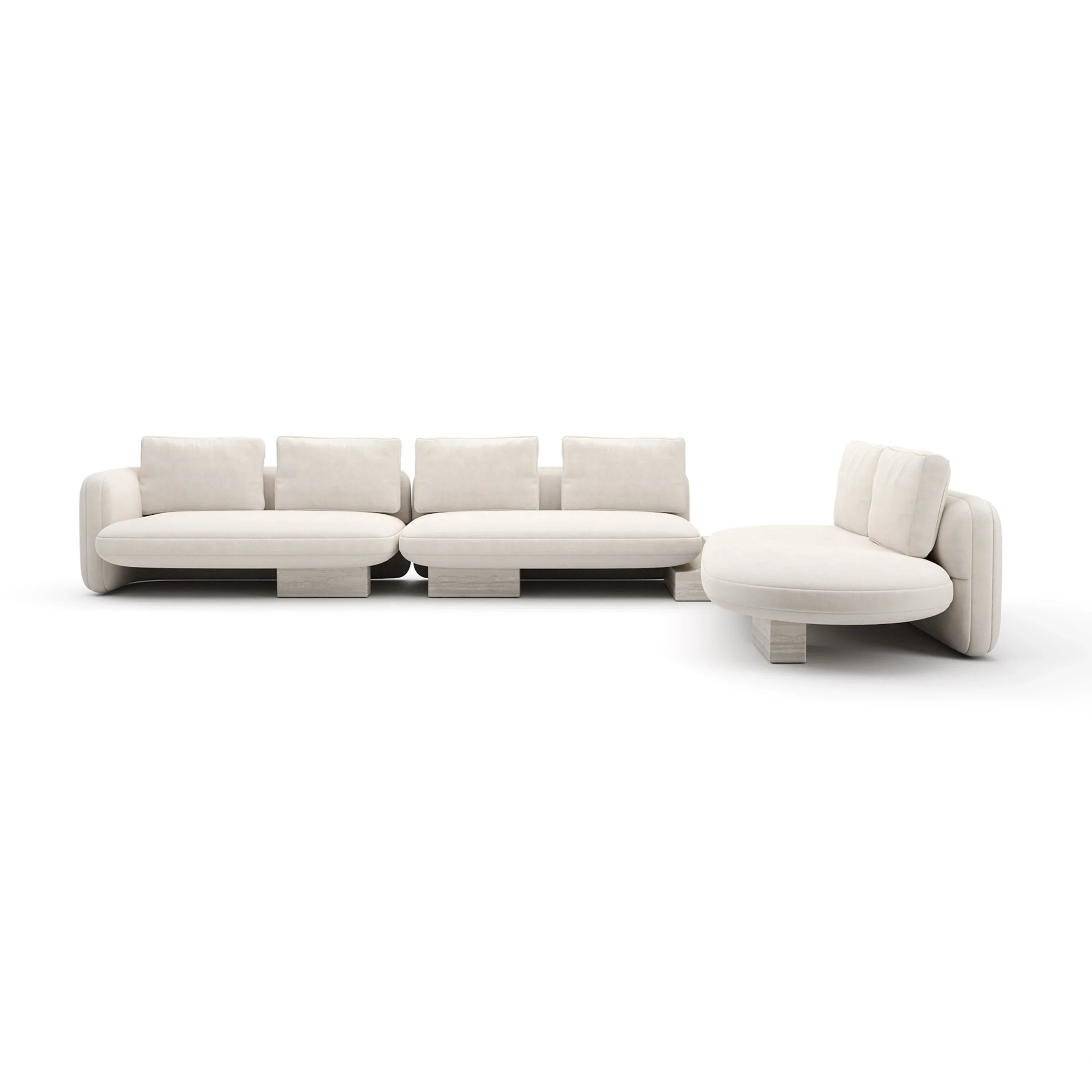 Overlap L Bumper Sectional Ecru – Sectionals by Caracole | Sutter & Vale