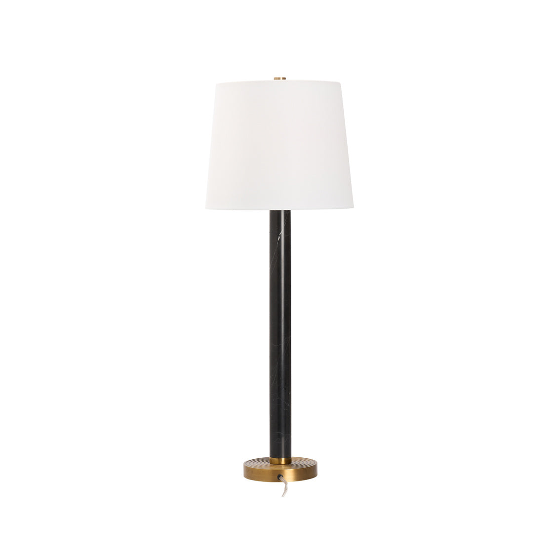 Ring Buffet Lamp - Aged Brass/Black Marble