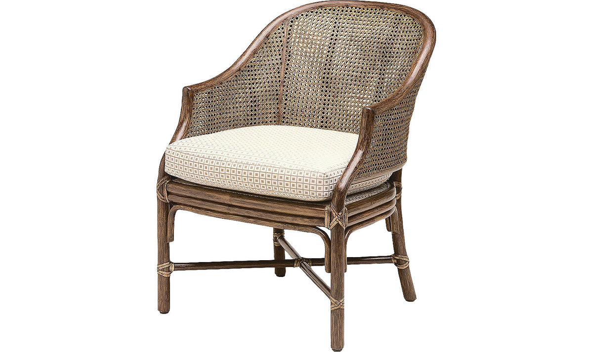 Caned Toboggan Arm Chair – Accent Chairs by Baker Furniture | Sutter & Vale