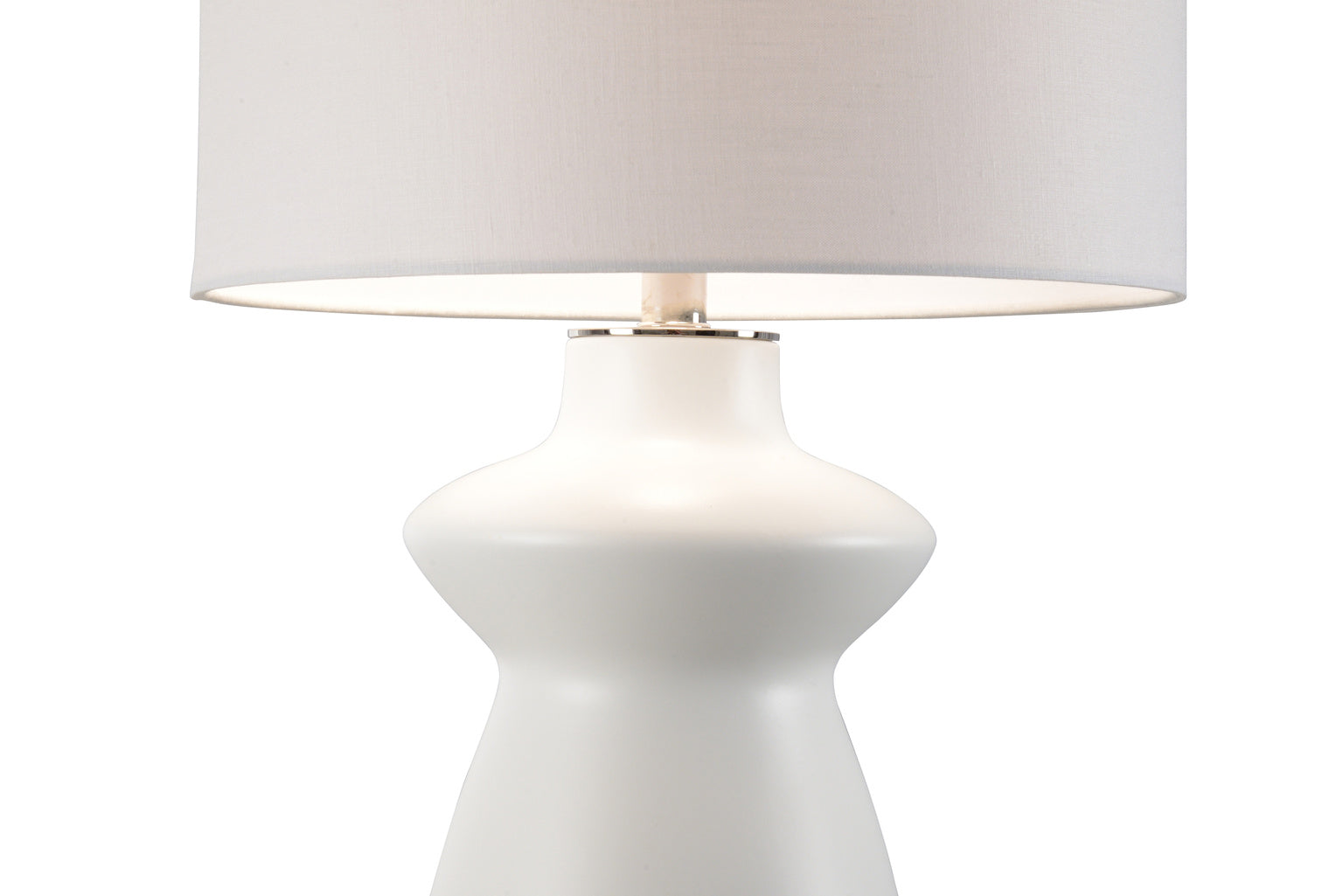 Tokyo Vase Lamp - White in 28.5 / Ceramic/Porcelain - Chelsea House