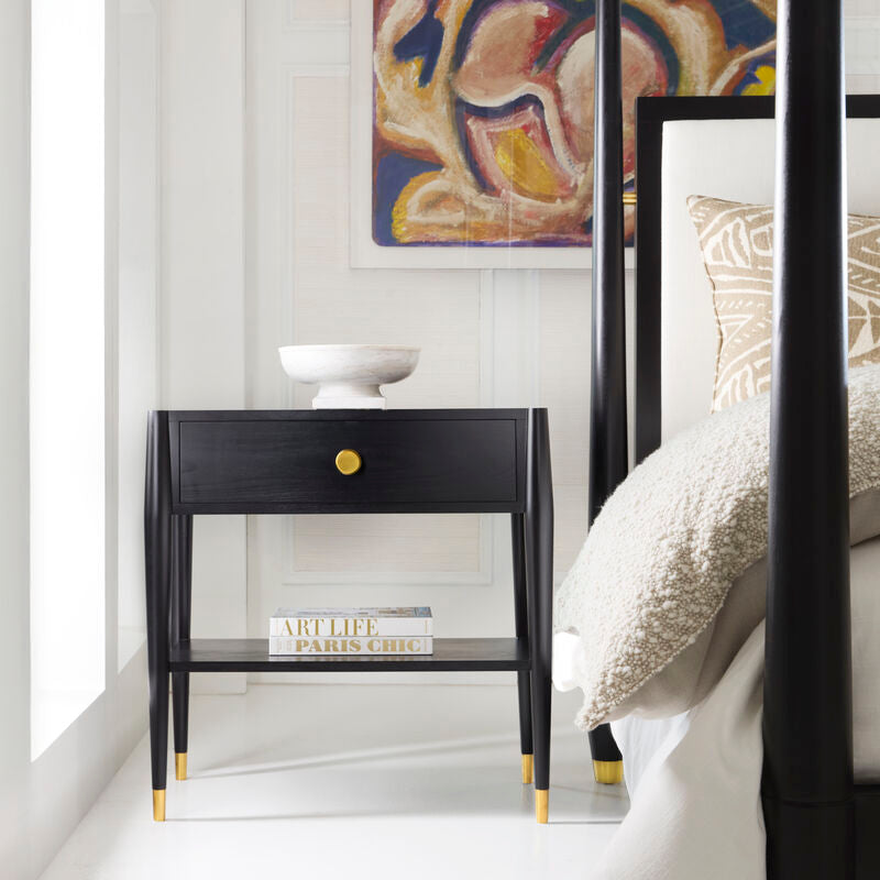 Concourde Bedside Table-Ebony