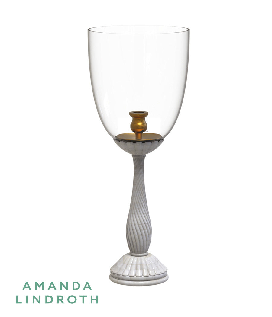 Beaumont Hurricane Tall in Cream/Clear / Glass - Chelsea House