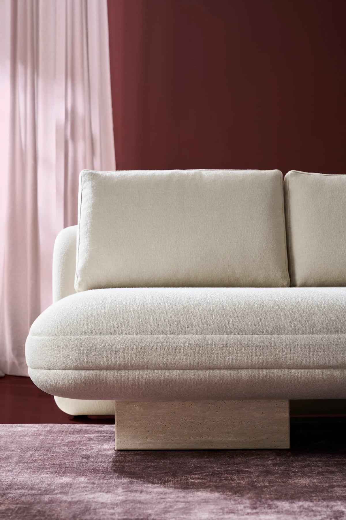 Overlap Raf Loveseat Ecru