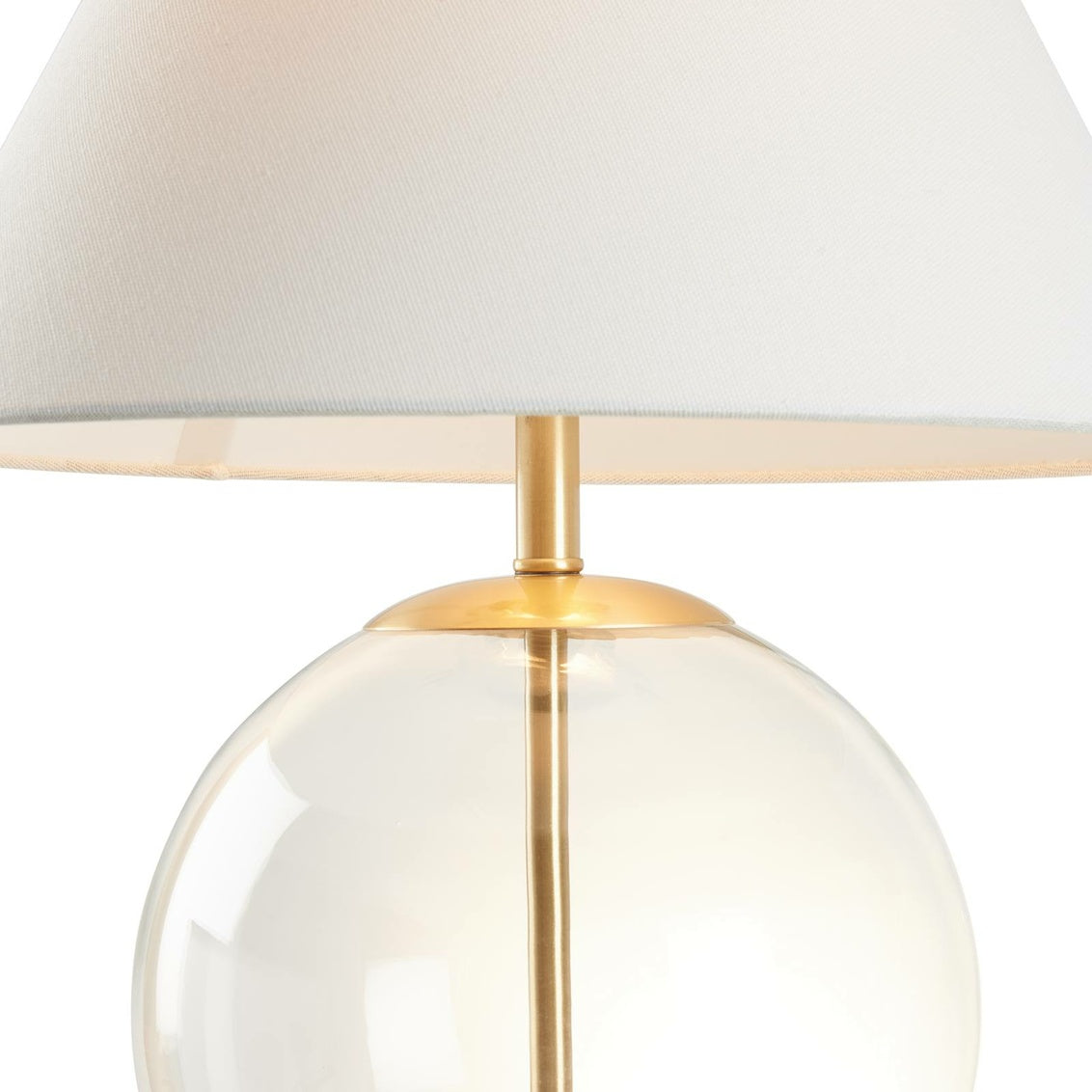 Alber Table Lamp in Clear/Brushed Brass / Ceramic/Porcelain - Chelsea House
