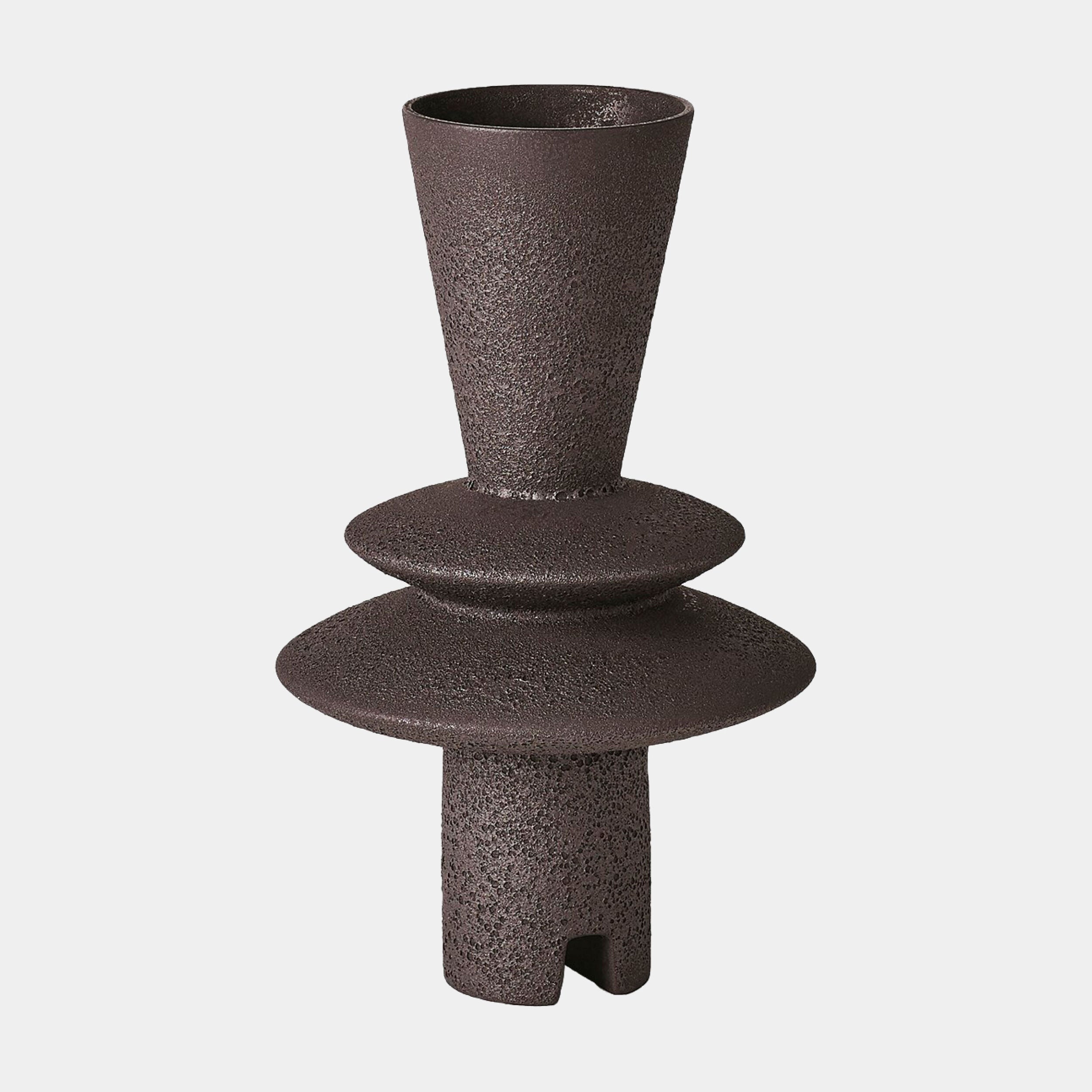 Adelyn Geometric Vase-Black