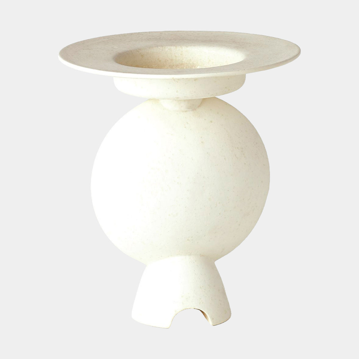 Camille Geometric Vase-White