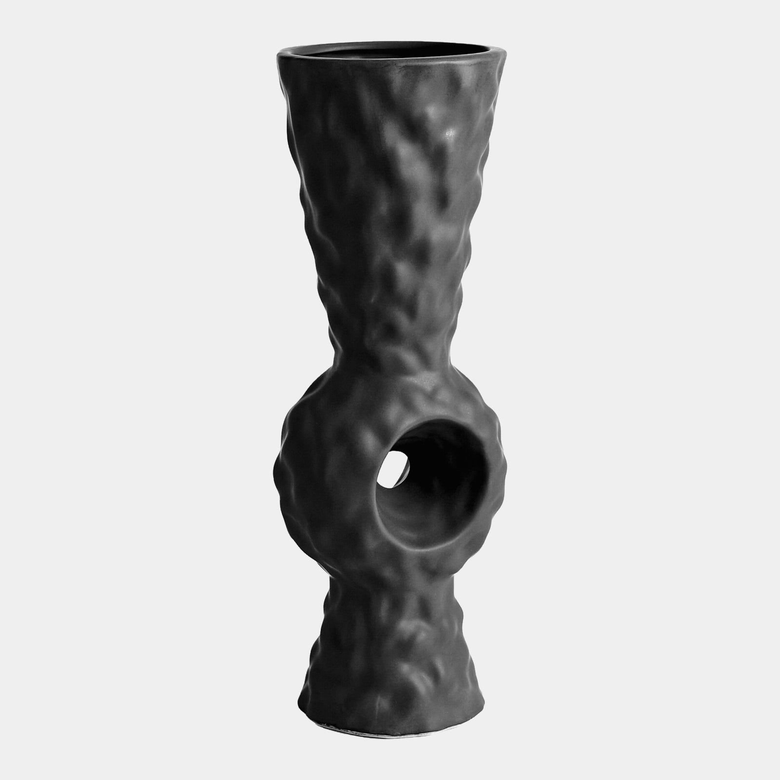 Volcanic Center Ring Vase-Black Volcano