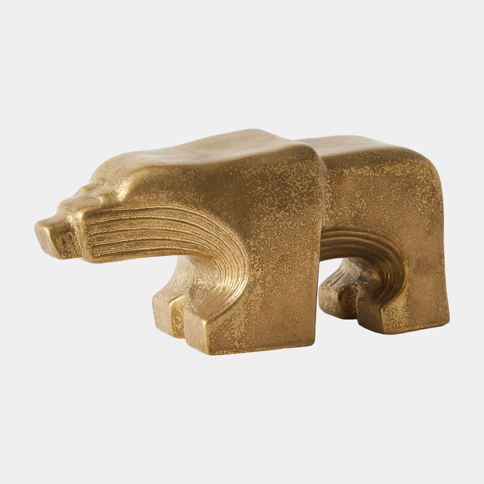 Les Animaux-Ours-Matte Antique Gold