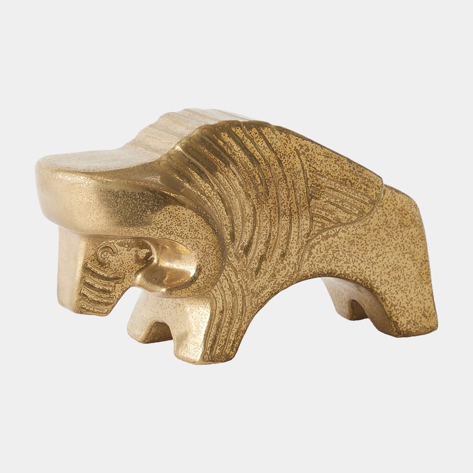 Les Animaux-Bison-Matte Antique Gold