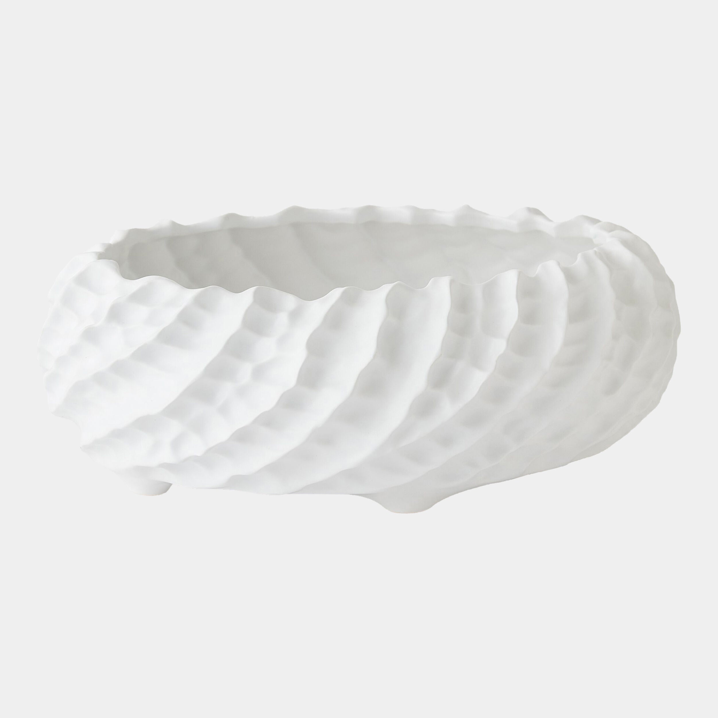 Cadoret Bowl-Matte White-Lg