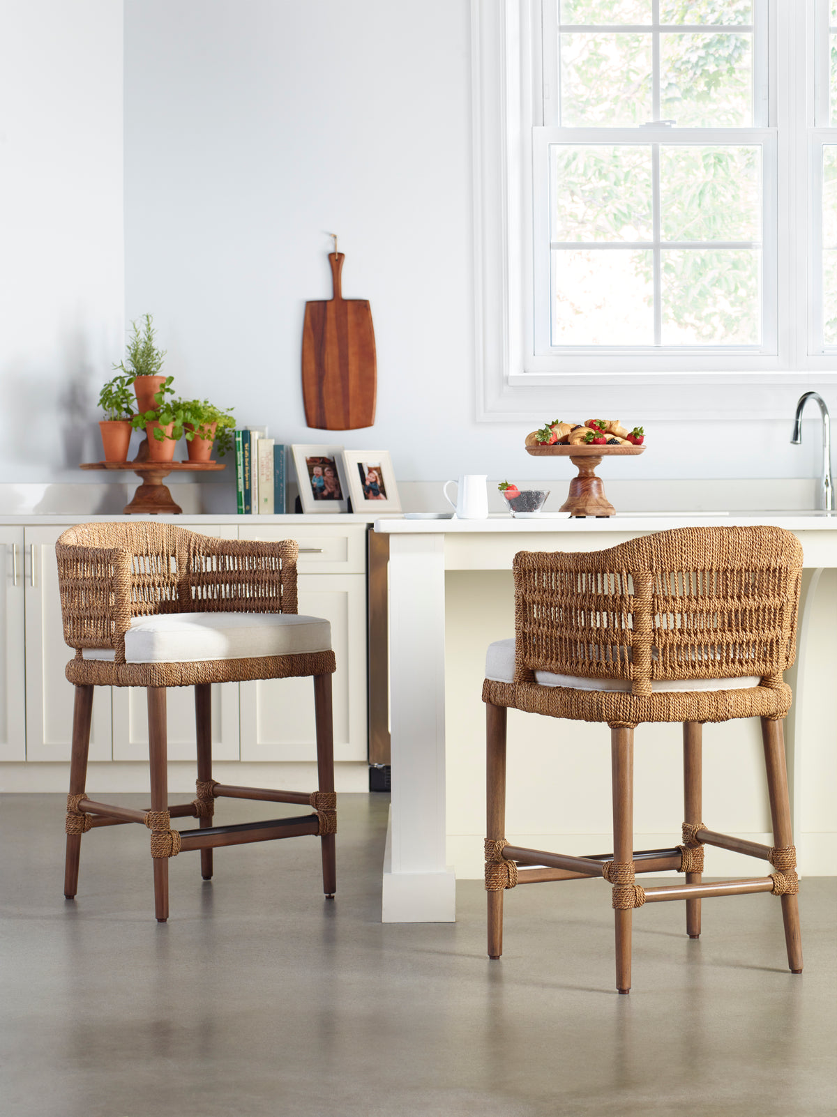 Boca Counter Stool - Natural/Flax