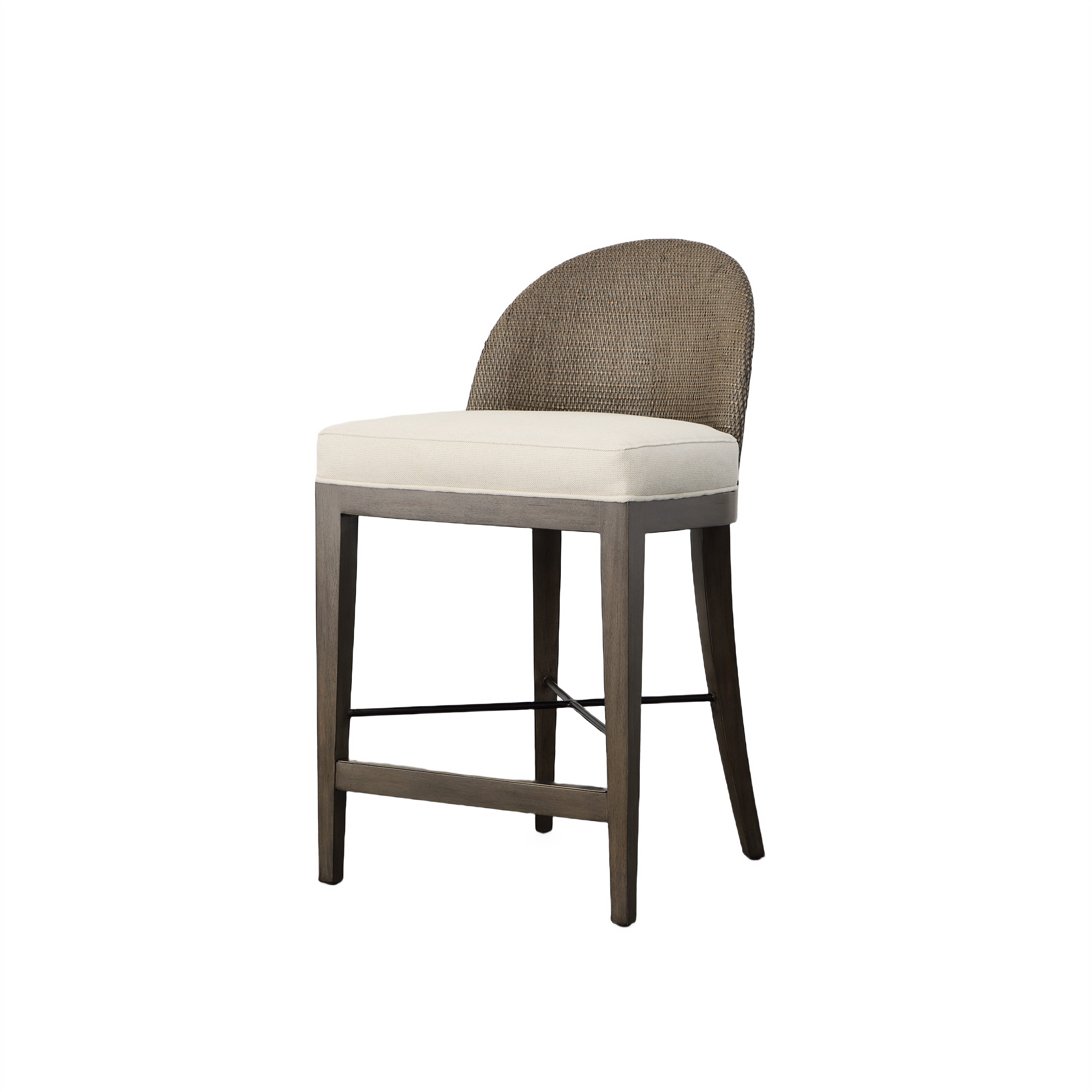 Tybee Counter Stool-Mink Grey/Flax