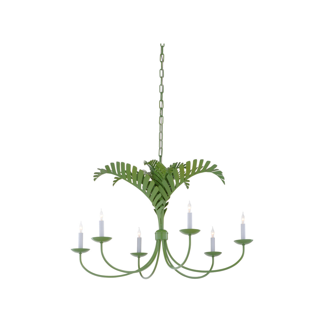 Royal Palm Chandelier - Green