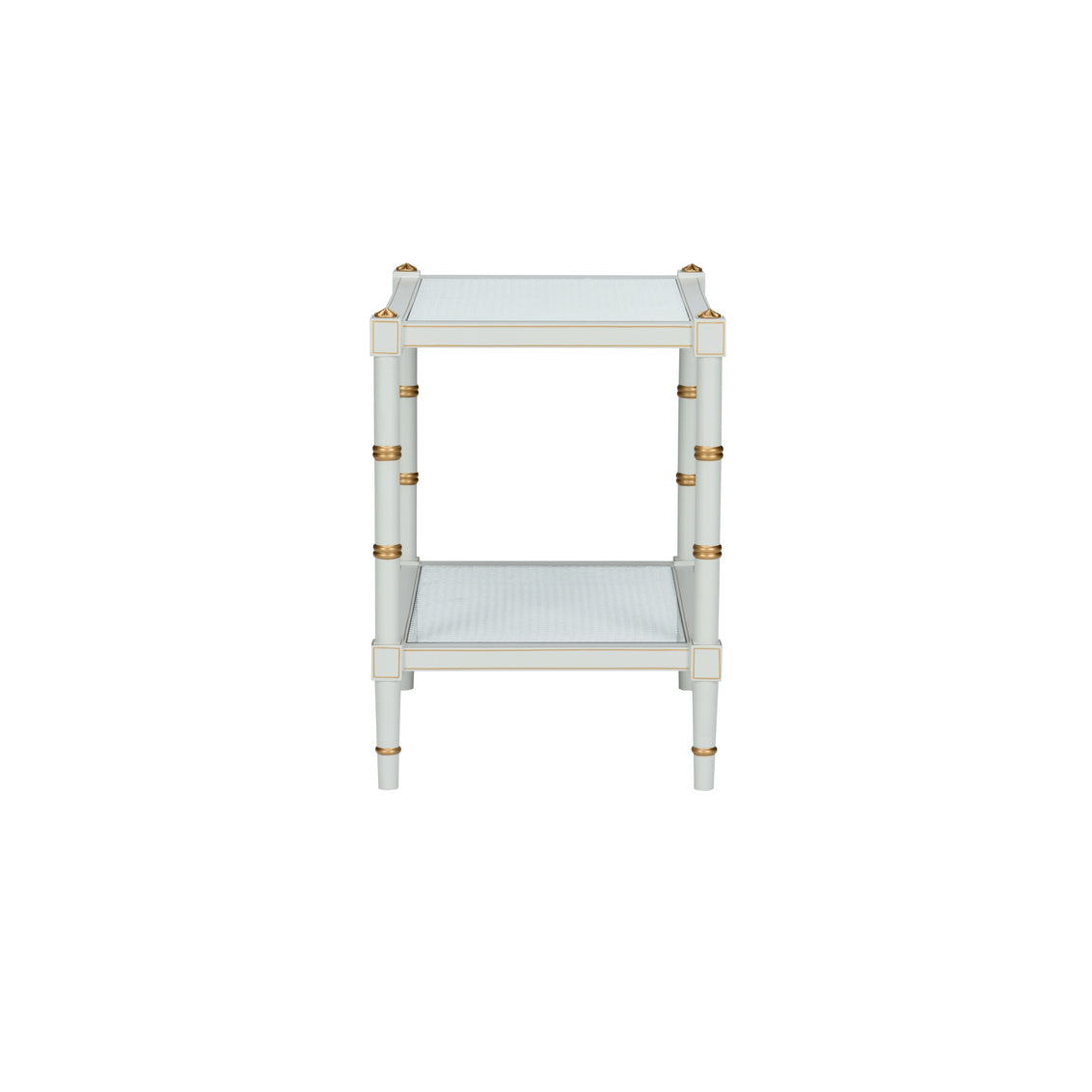 Conner Cane End Table - Gray in 28.5 / Wood - Chelsea House