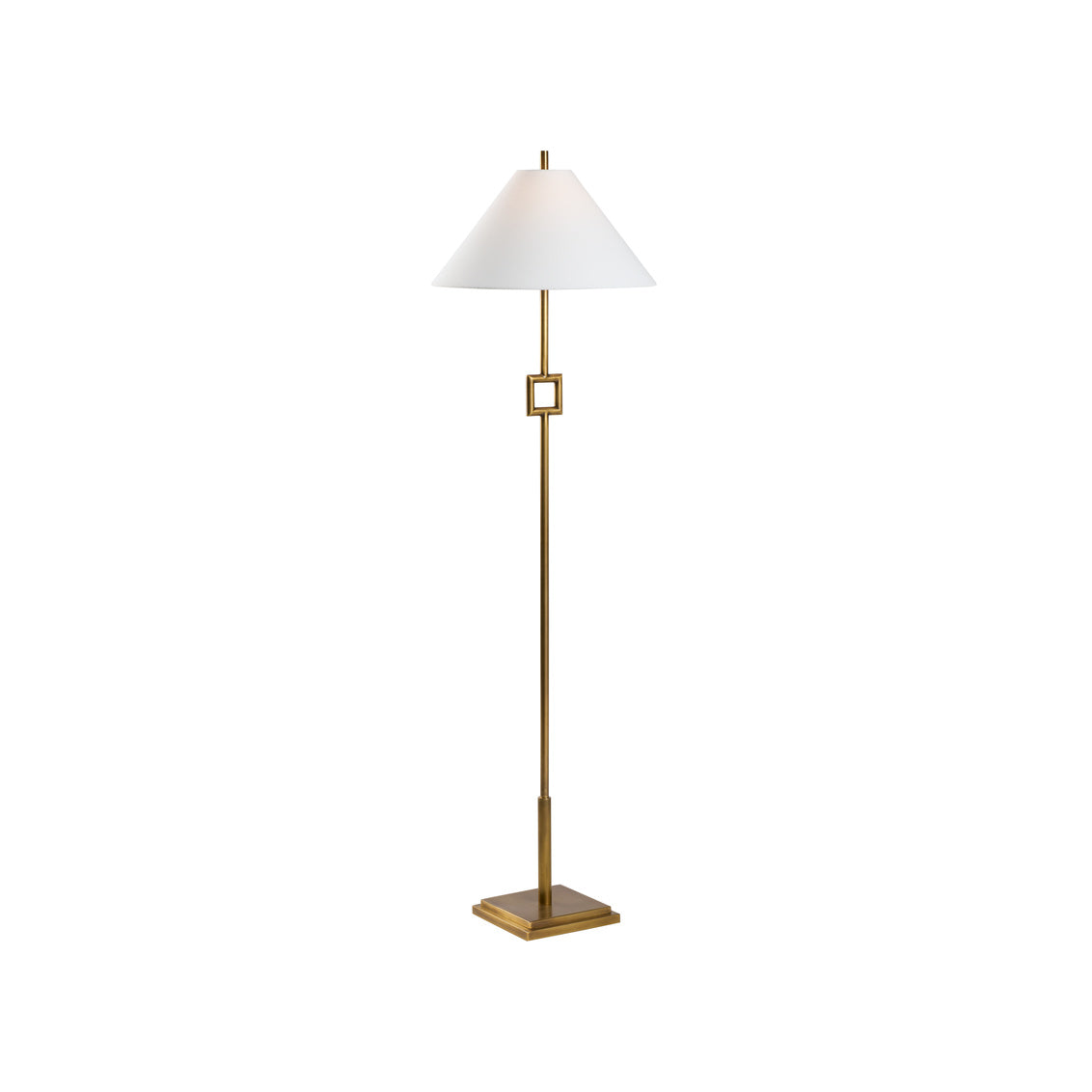 Overhill Floor Lamp - Aged Brass in 55.5 / Metal - Chelsea House