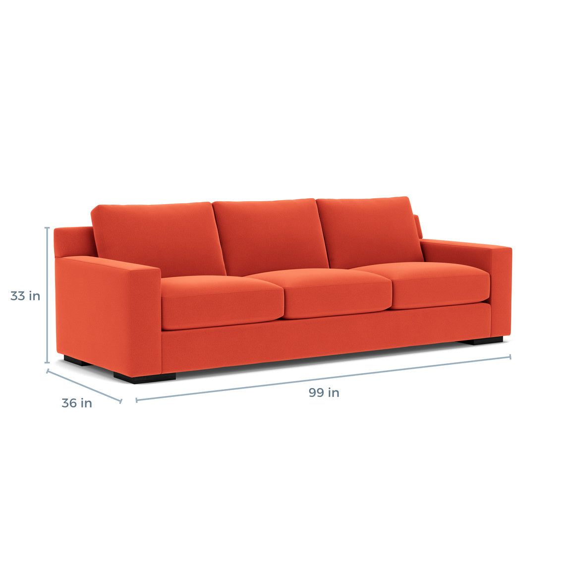LAB Standard Depth Sofa in Leather