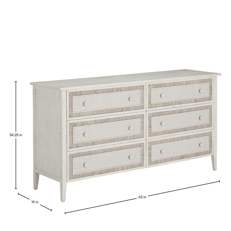 Grand Bermuda Dresser - Whitewash