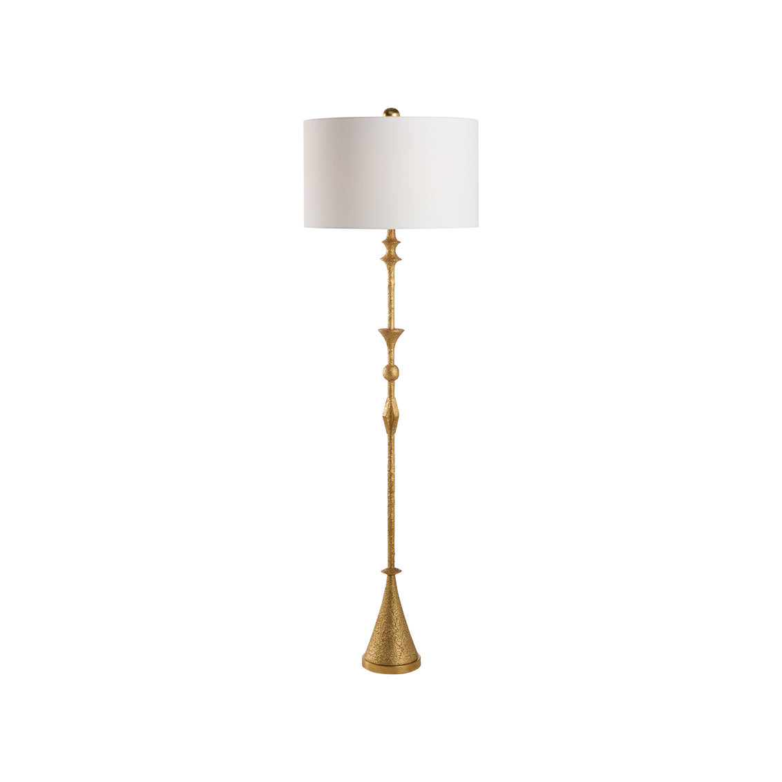 Gia Floor Lamp - Textured Gilt in 65 / Resin - Chelsea House