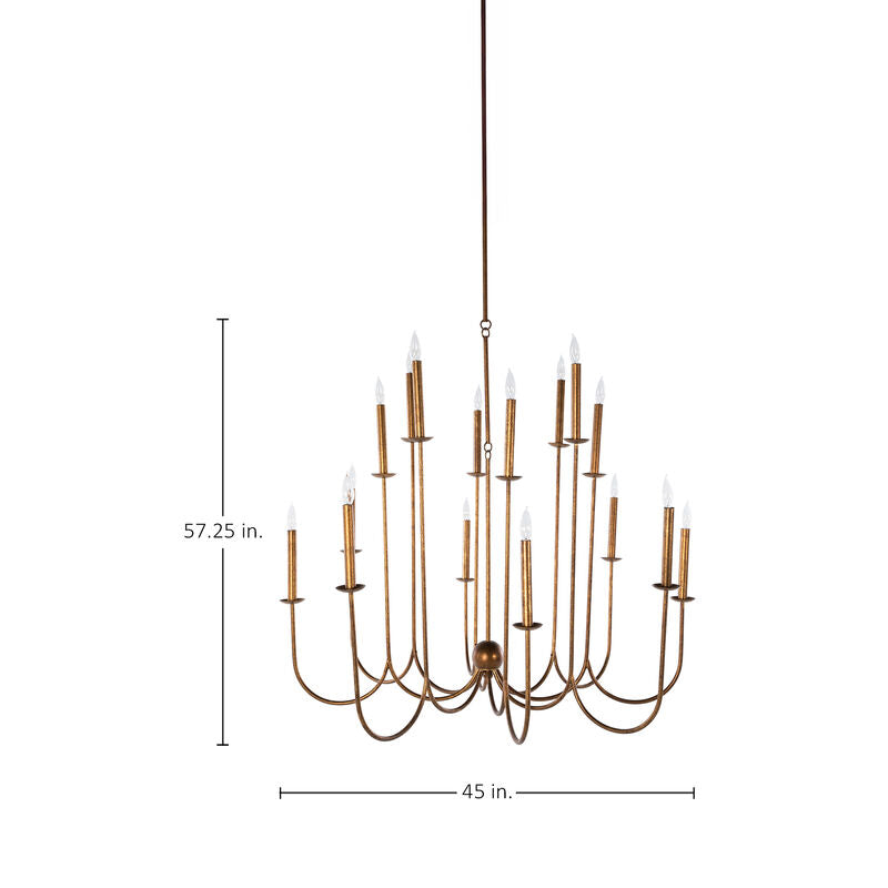 Snow Chandelier - Gold